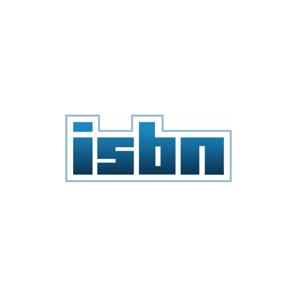 Le logo affiche les lettres ISBN en bleu avec un contour bleu clair.