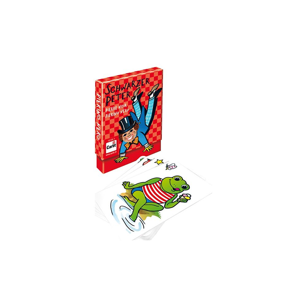 Un jeu de cartes "Pierre Noire" avec une grenouille sur une carte.
