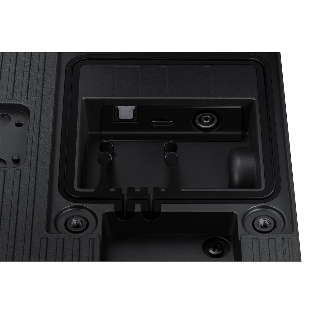 Gros plan des ports à l'arrière d'un appareil noir, montrant les connexions USB et HDMI.