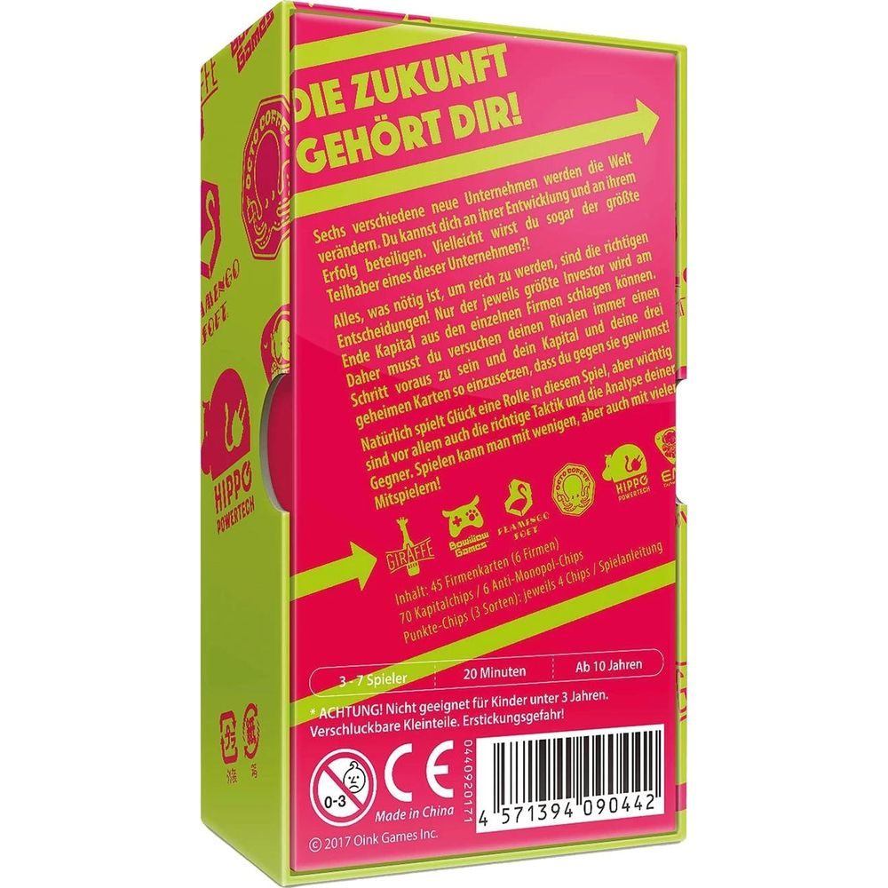 Spielverpackung mit Text "Die Zukunft gehört dir!" und Spielinfos.