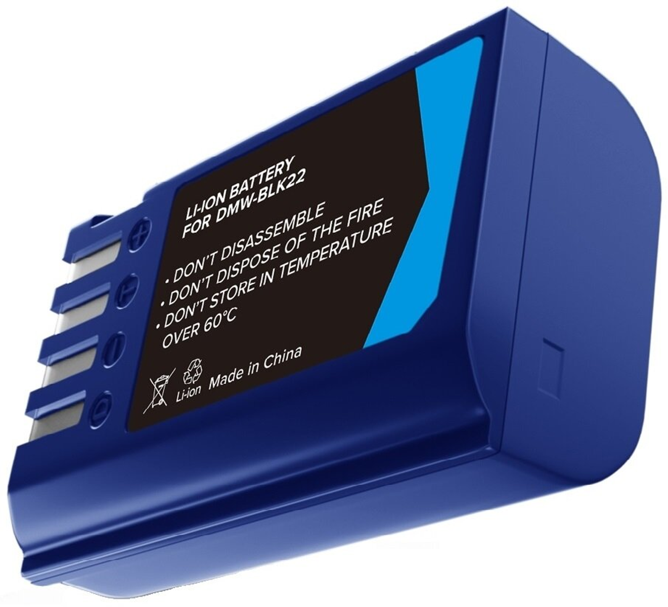 Blaue Li-Ion-Batterie für DMW-BLK22, Made in China.