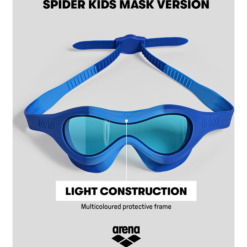 Blaue Schwimmbrille mit blauem Gurt und blauen Gläsern. Leichtbau.