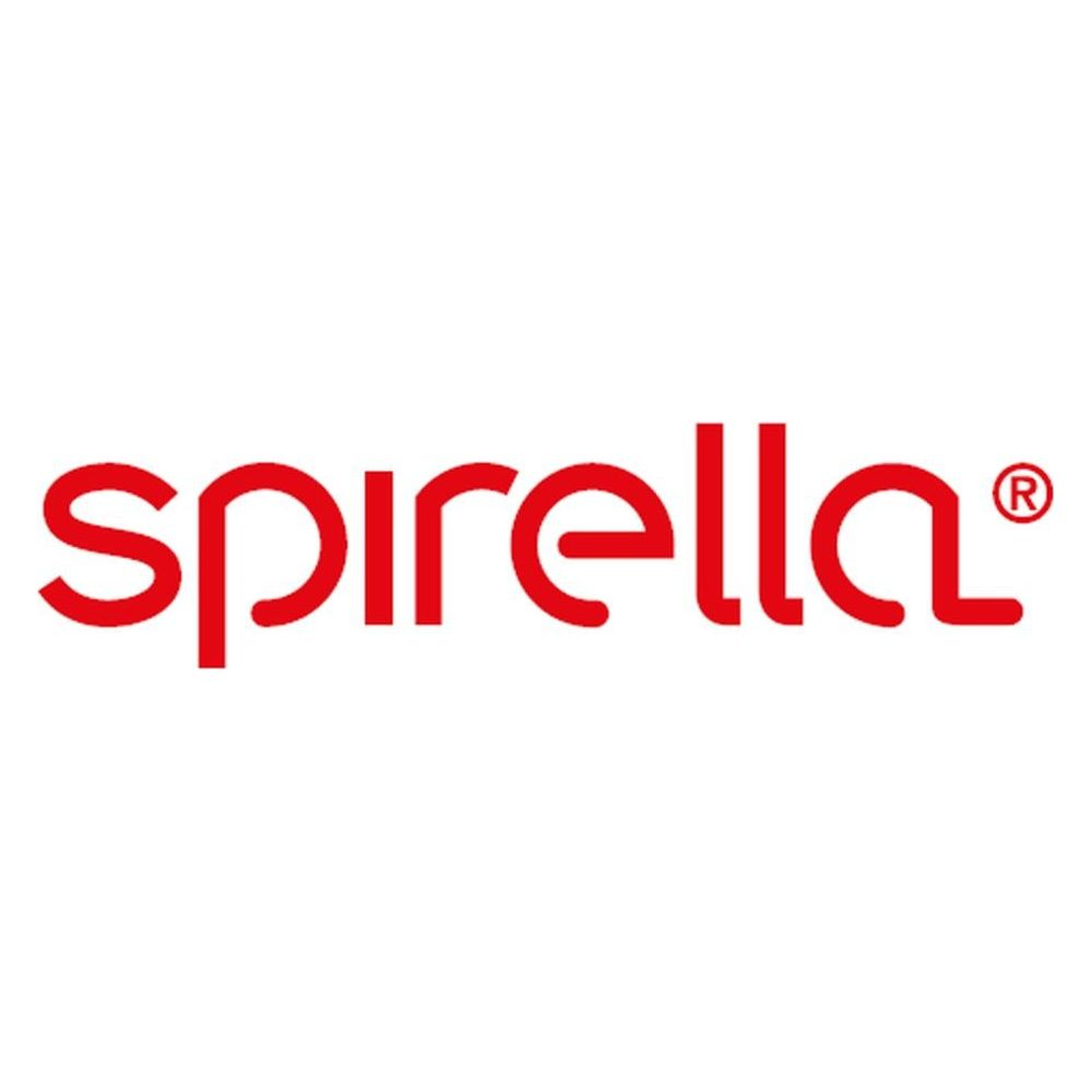 Das Logo zeigt den roten Schriftzug 'spirella' mit einem eingekreisten R.