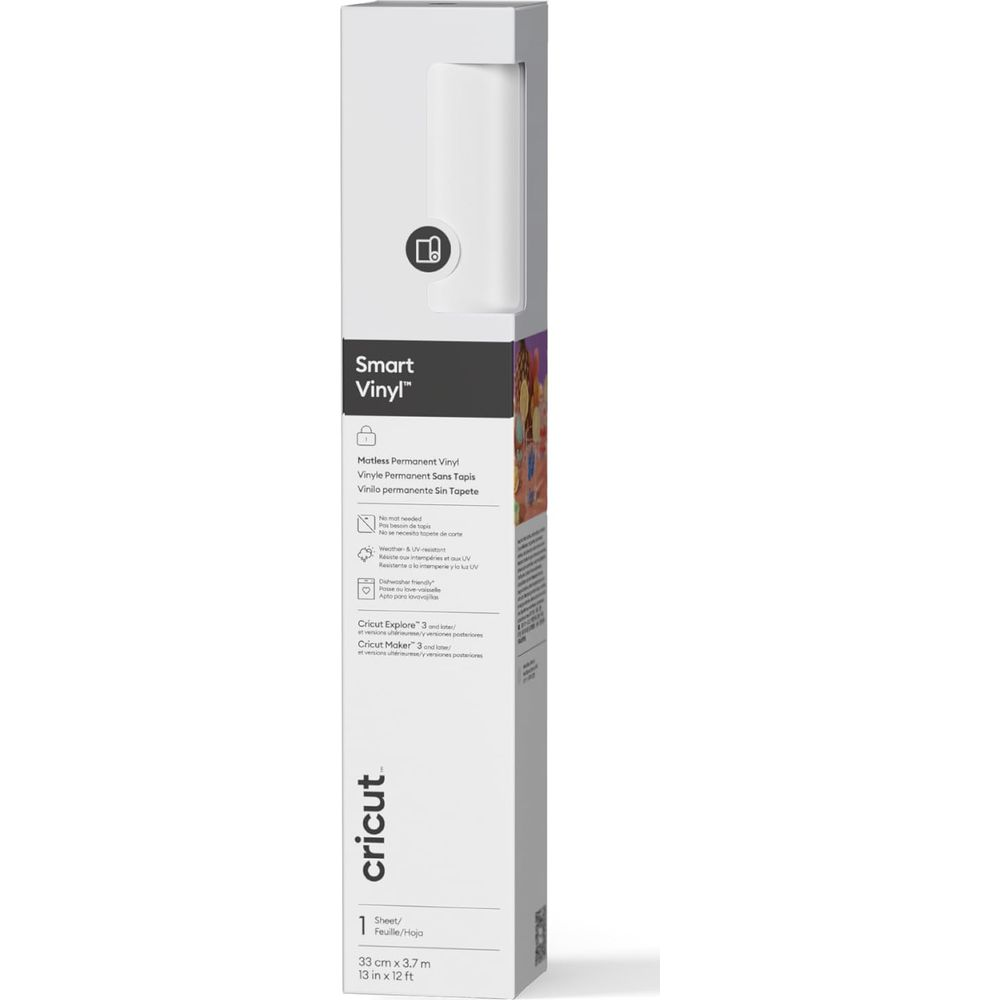 Cricut Smart Vinyl, matt, permanent, 1 Blatt, 33 cm x 3,7 m