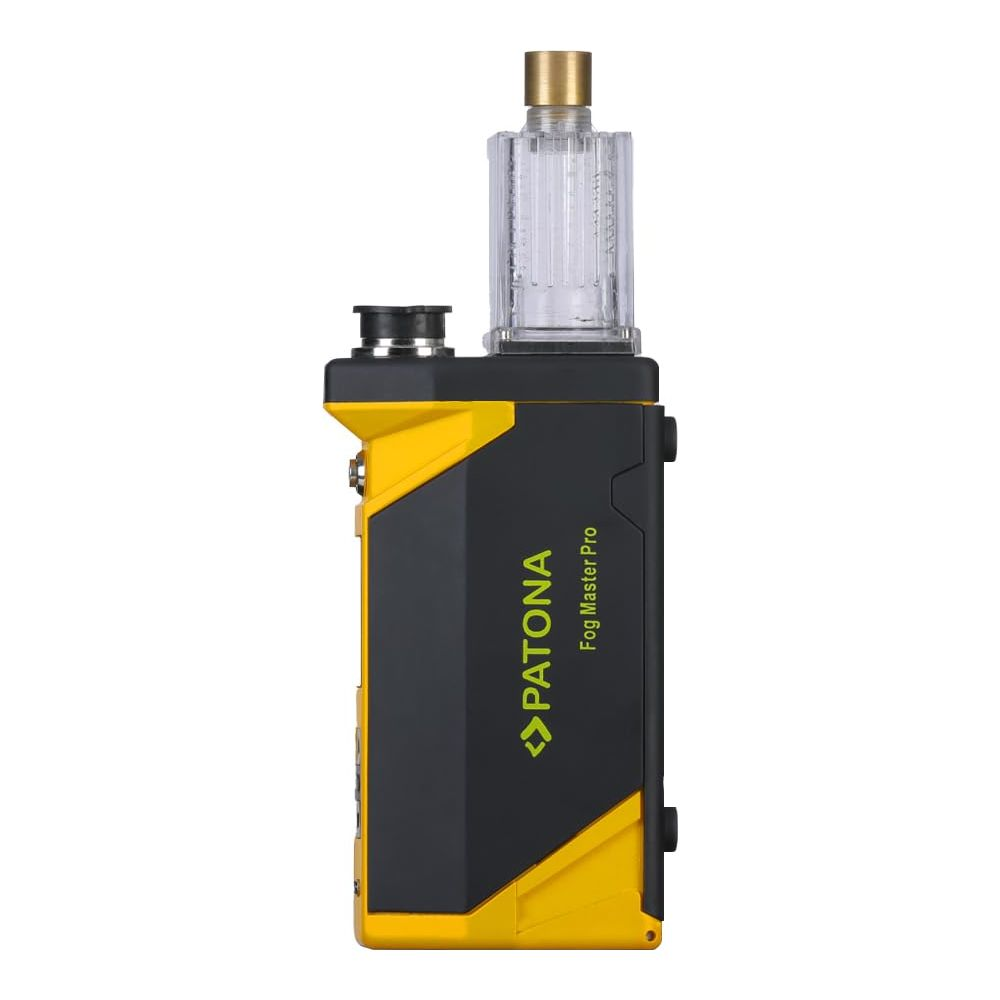Un appareil jaune et noir avec un réservoir transparent sur le dessus et la marque PATONA.