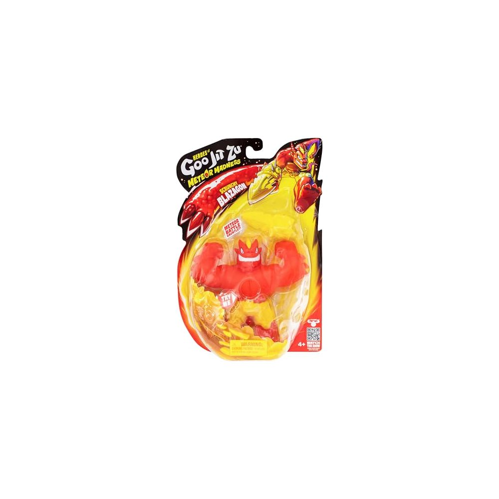 Rot-gelbes Spielzeug "Blazagon" von Goo Jit Zu in Verpackung.