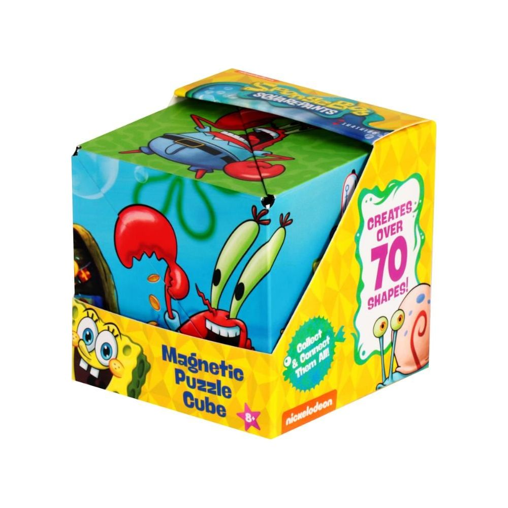 Cubo puzzle magnetico di Spongebob con Mr. Krabs, Spongebob e Gary.