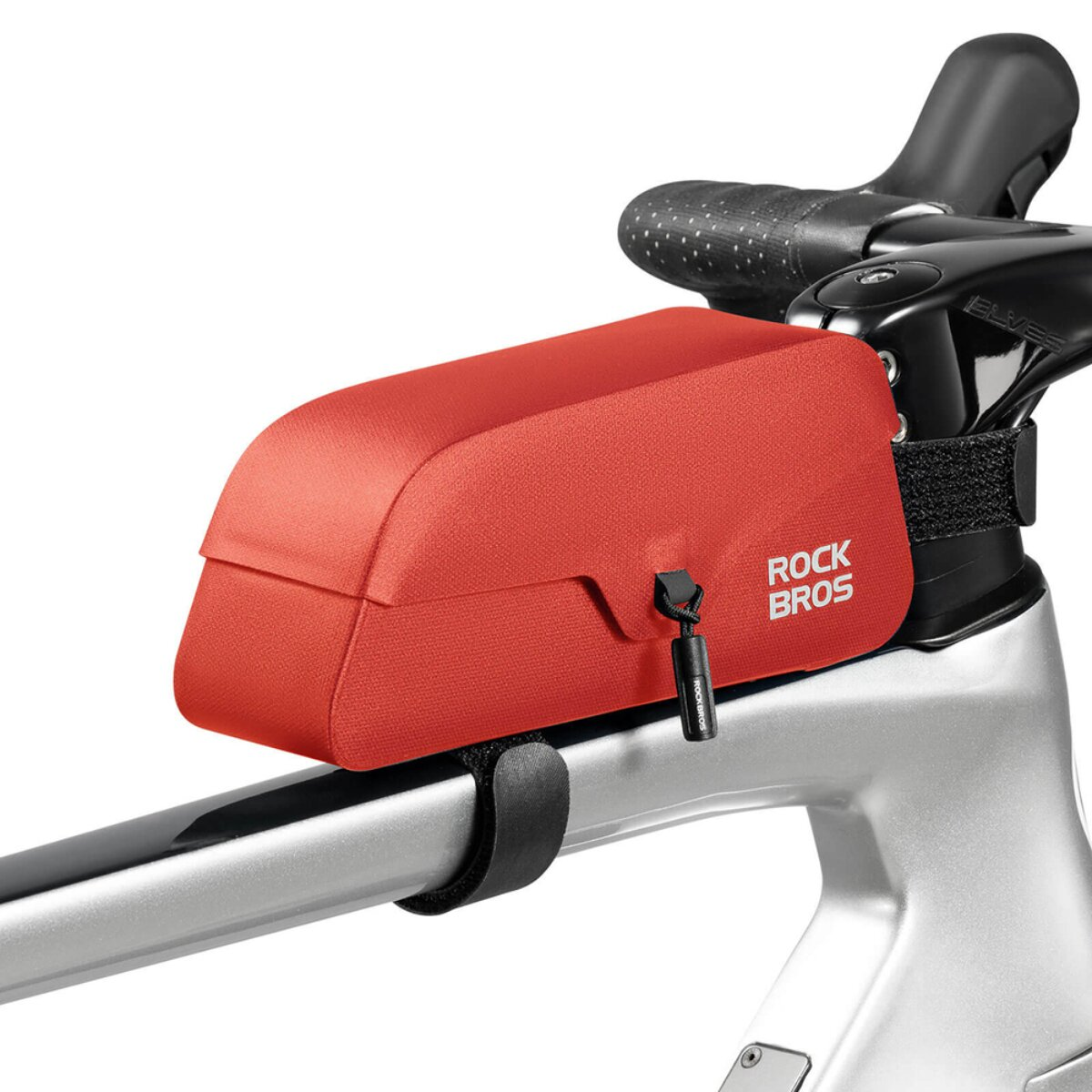 Rote Fahrradtasche mit 