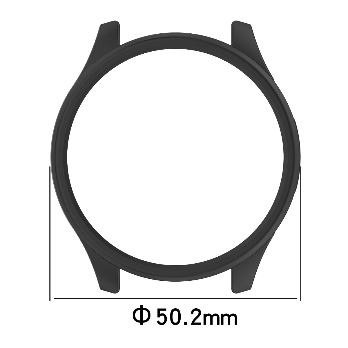 Ghiera nera per orologio con misura diametro 50,2 mm.