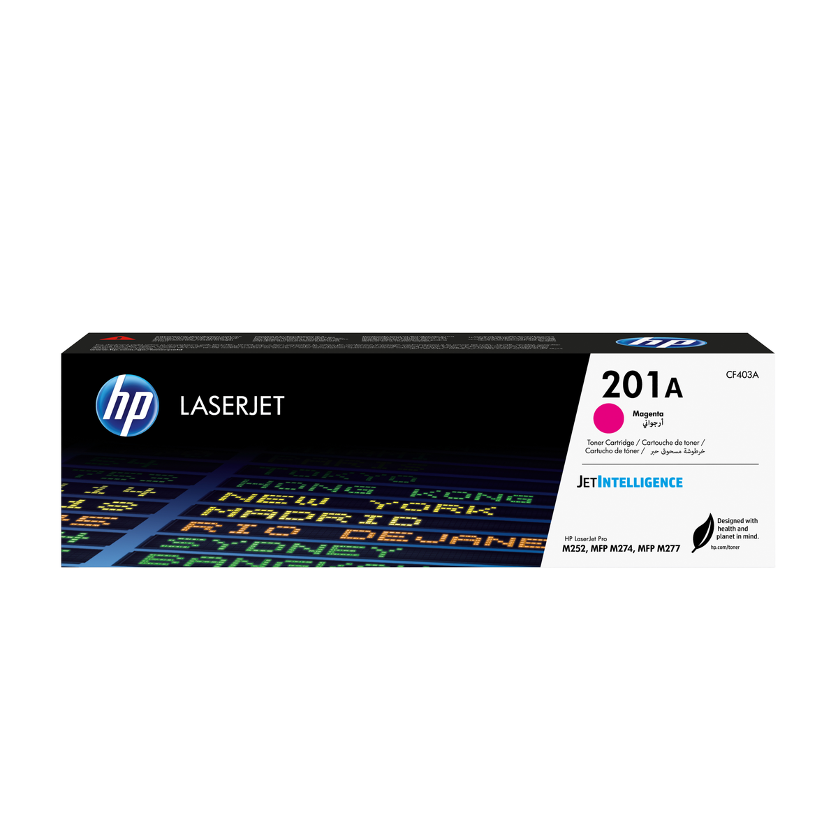 Toner HP Magenta 201A do Laserjet z technologią JetIntelligence.