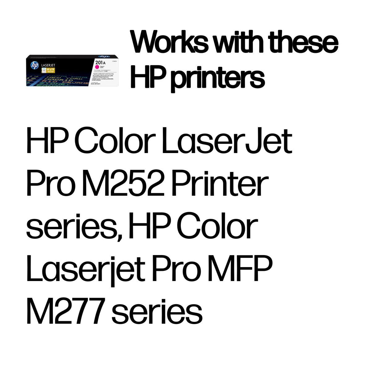 Toner HP 201A magenta i kompatybilne drukarki HP.