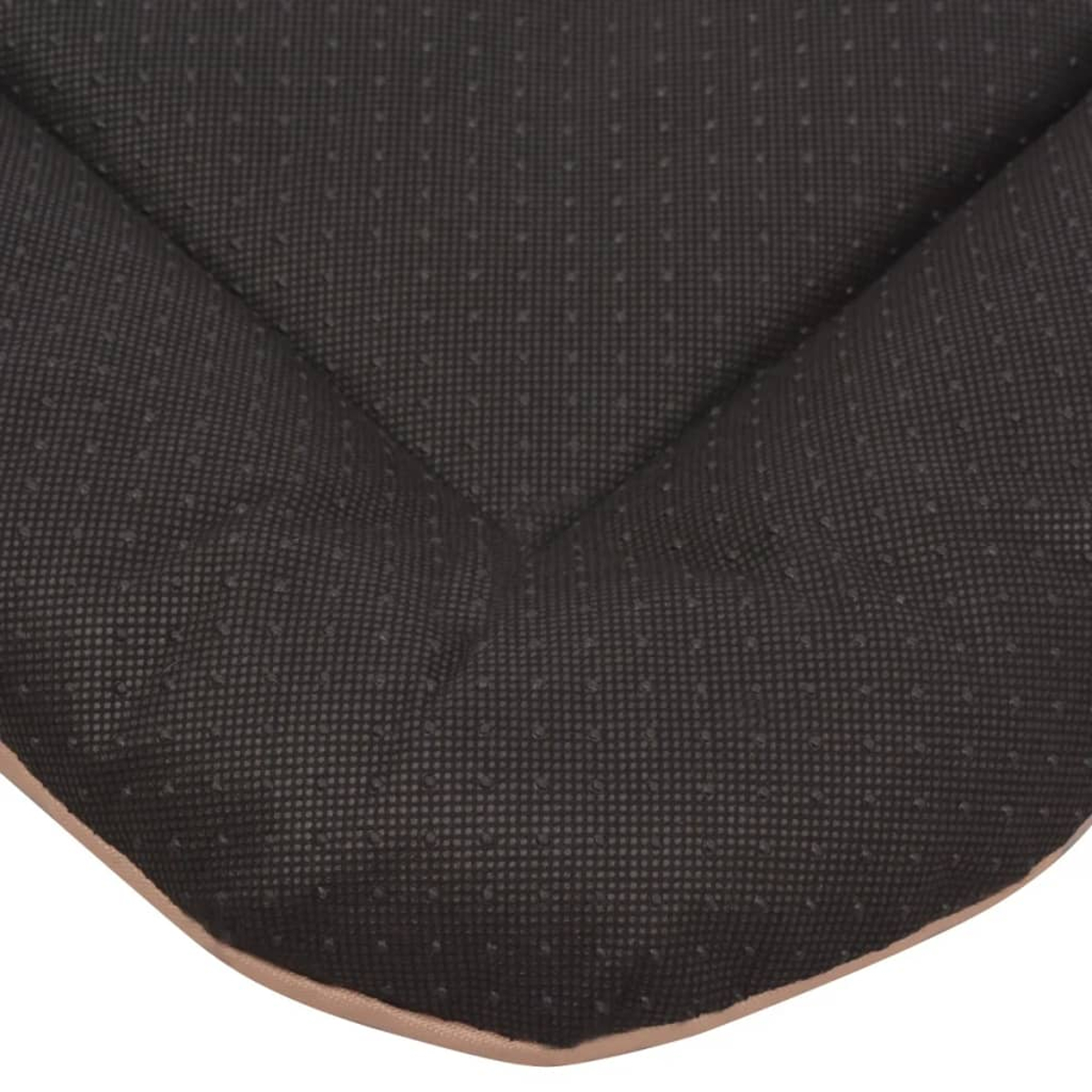Dunkelbraune Matte mit kleinen Noppen und hellbraunem Rand.