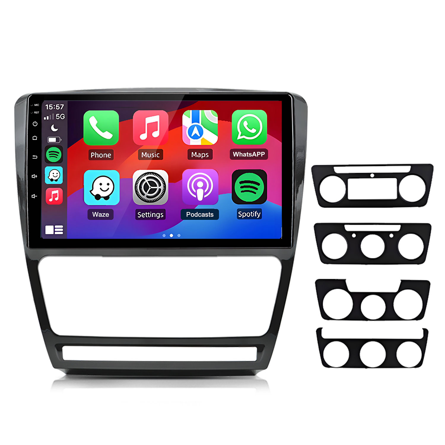 Un sistema di infotainment per auto con app e parti accessorie.