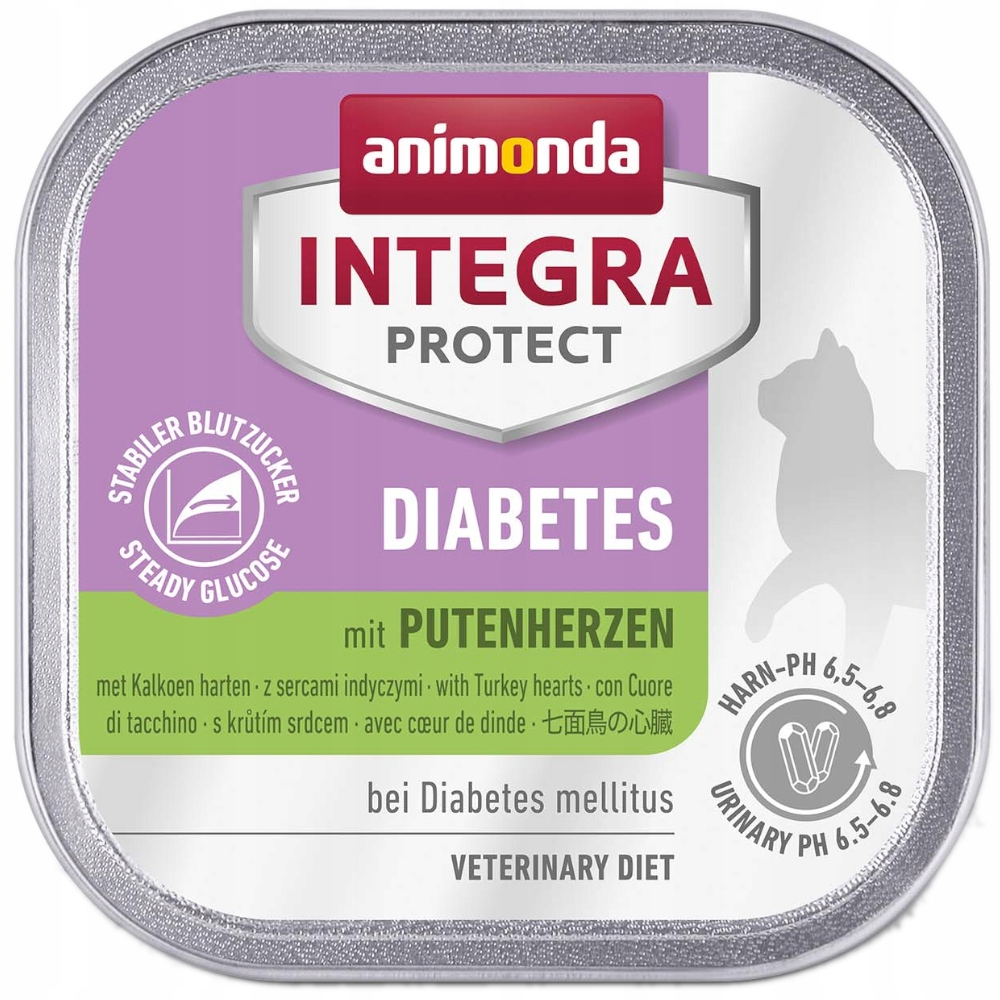 Animonda Integra Protect Karma dla diabetyków z sercami indyka.
