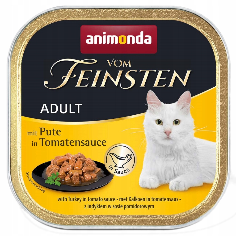 Animonda Feinsten Adult karma dla kota z indykiem w sosie pomidorowym.