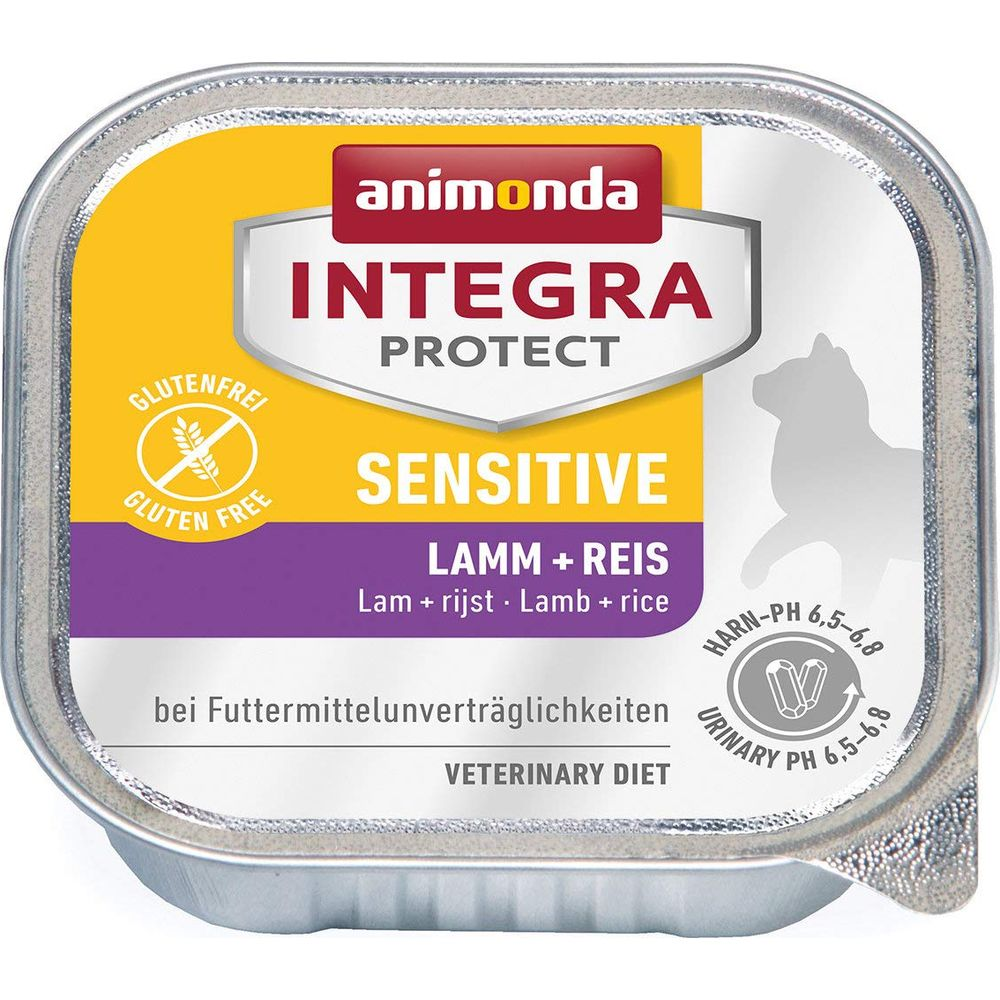 Karma dla psów Animonda Integra Protect Sensitive: jagnięcina i ryż, bezglutenowa, pH moczu 6,5-6,8.