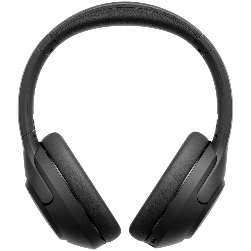Cuffie nere over-ear con archetto e padiglioni imbottiti.