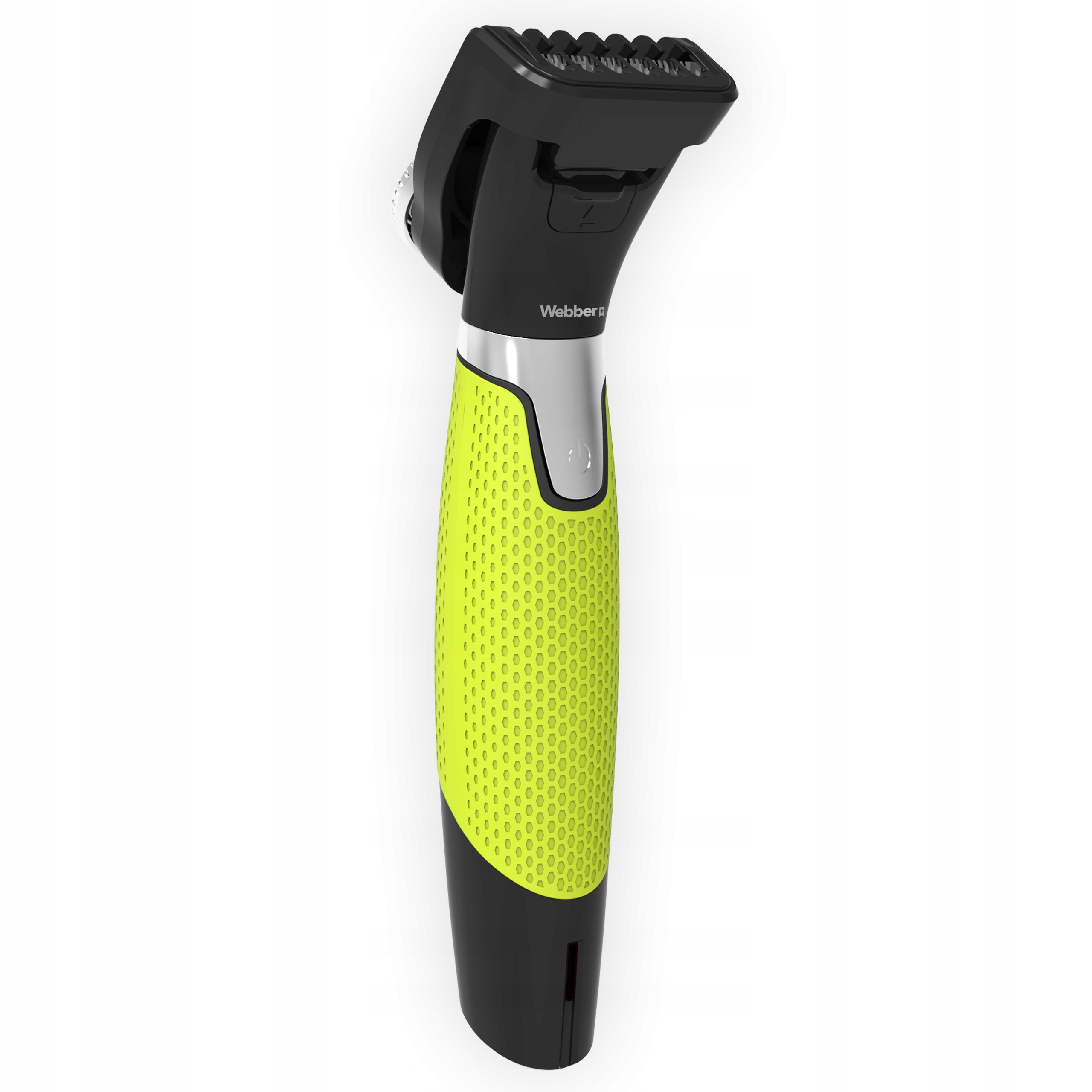 Czarno-żółta maszynka do włosów z srebrnymi akcentami.