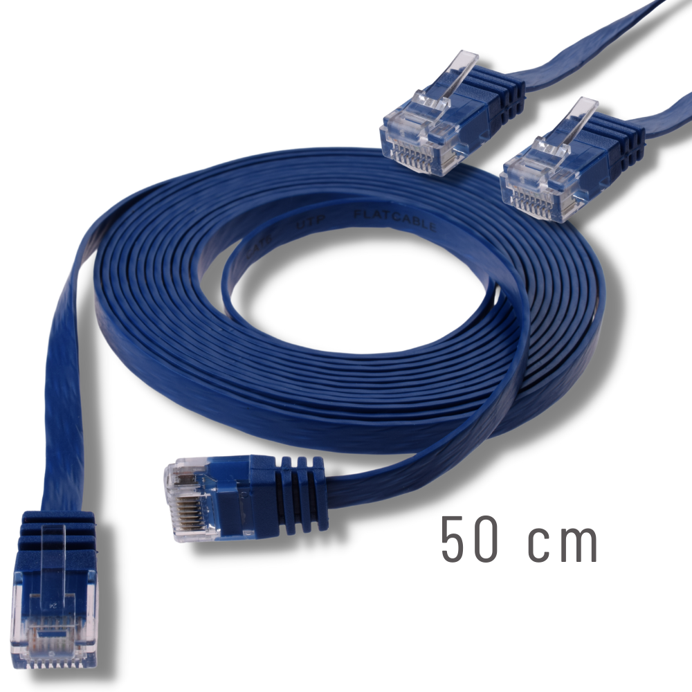 IRENIS CAT6 Yassı Ethernet Network Lan 50 cm Ağ Kablosu