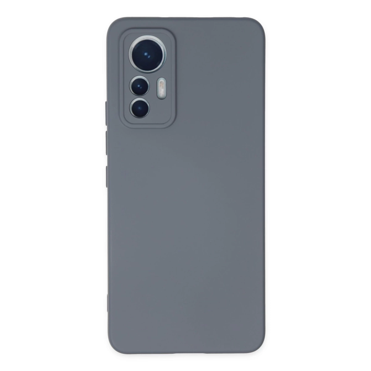 NEWFACE Xiaomi Mi 12 Lite Uyumlu Nano İçi Kadife Silikon Telefon Kılıfı Gri