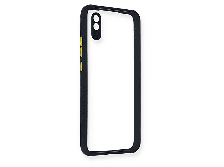 EVIMDEYOKYOK Xiaomi Redmi 9A Uyumlu Miami Şeffaf Silikon Telefon Kılıfı Lacivert