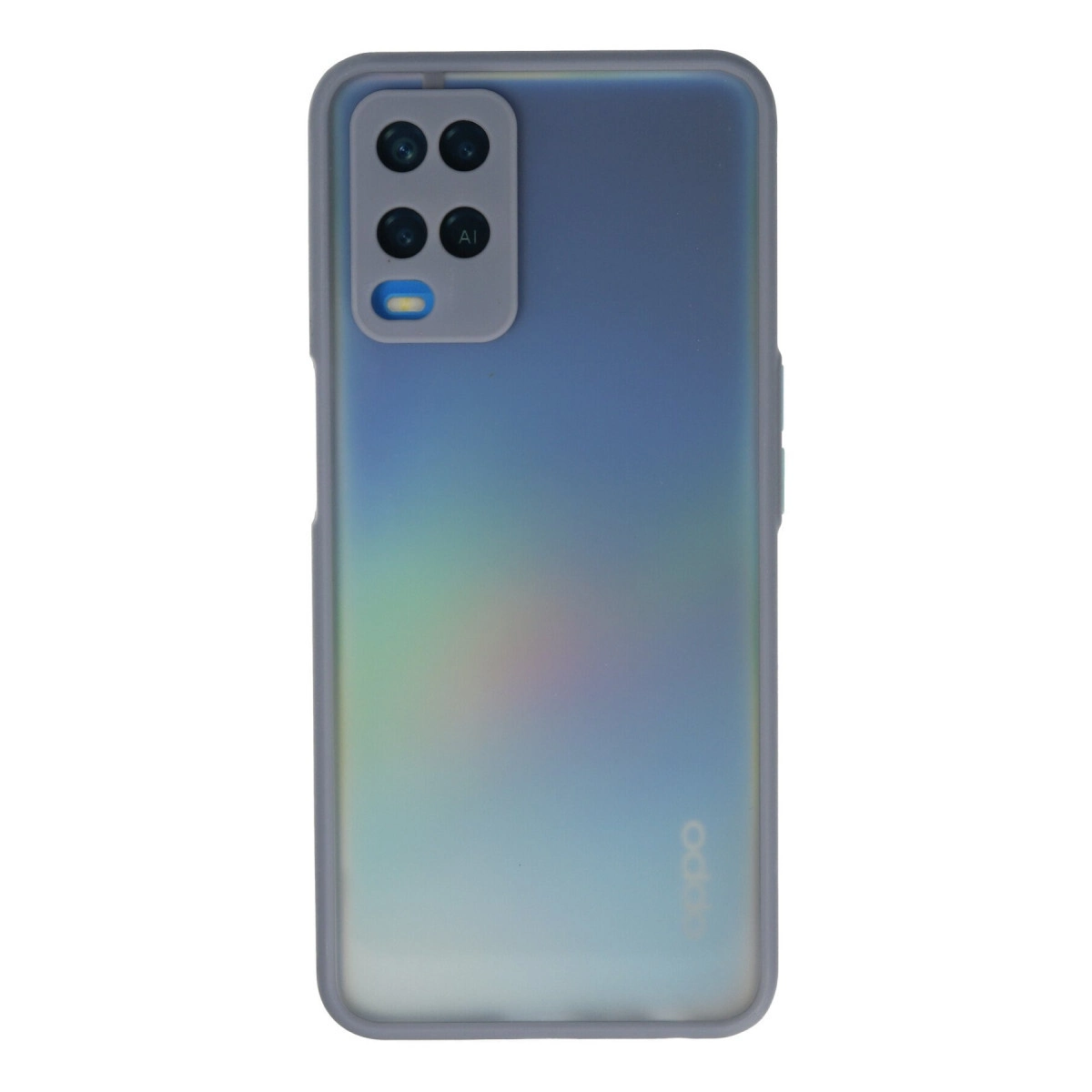NEWFACE Oppo A54 4G Uyumlu Montreal Silikon Kapak Telefon Kılıfı Gri