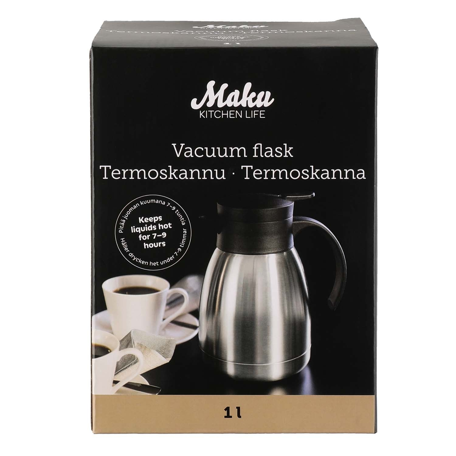 Maku Thermoskan, 1L. Houdt vloeistoffen 7-9 uur warm.