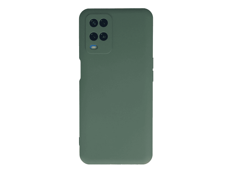 NEWFACE Oppo A54 4G Uyumlu Nano İçi Kadife Silikon Telefon Kılıfı Koyu Yeşil