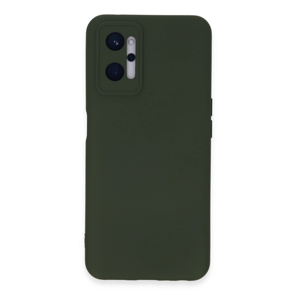 NEWFACE Realme 9i 4G Uyumlu Nano İçi Kadife Silikon Telefon Kılıfı Koyu Yeşil