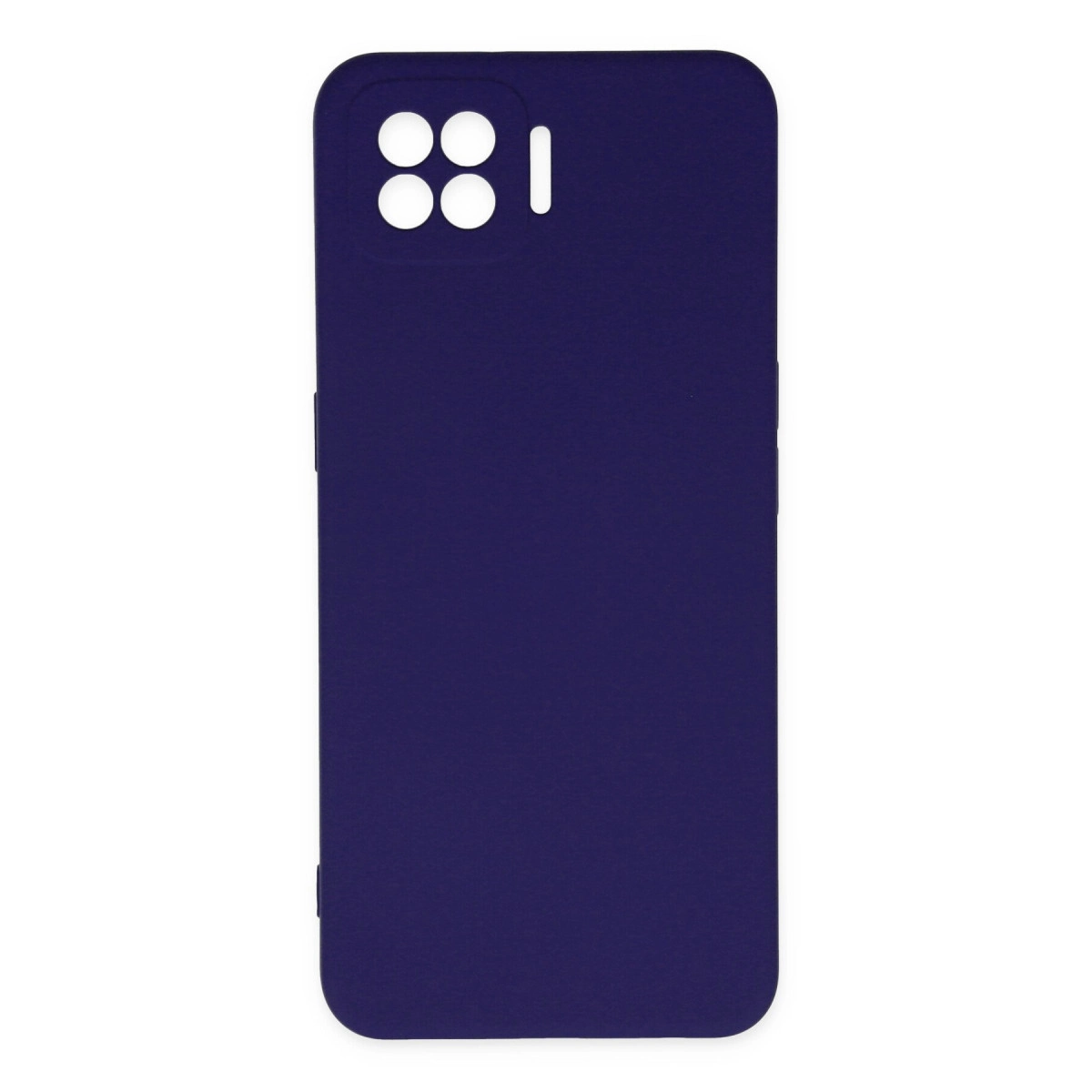 Kamera ve flaş için kesikleri olan lacivert telefon kılıfı.