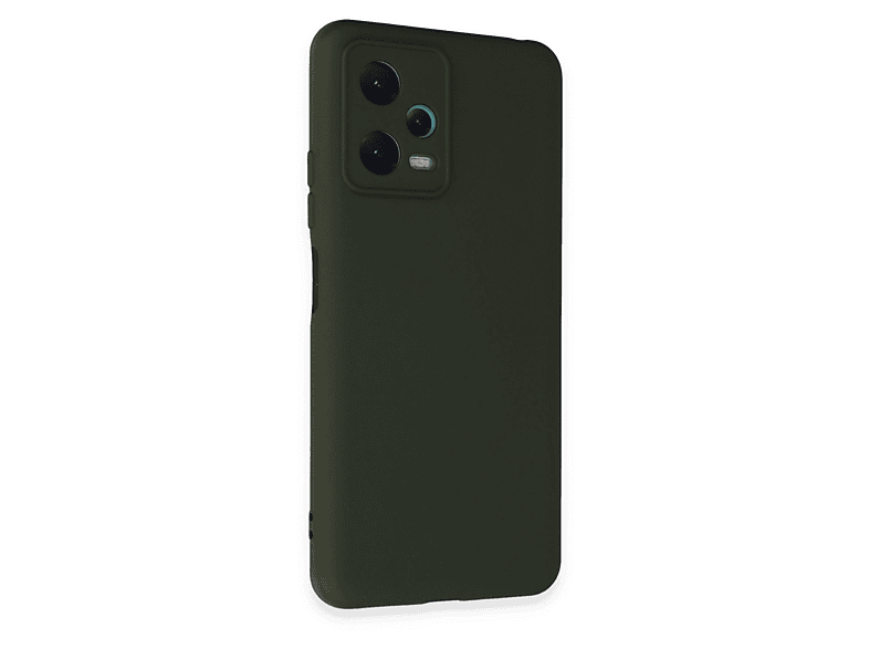 NEWFACE Xiaomi Redmi Note 12 5G Uyumlu Nano İçi Kadife Silikon Telefon Kılıfı Koyu Yeşil