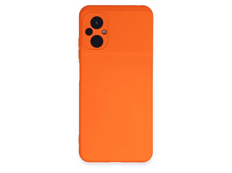 NEWFACE Xiaomi Poco M5 Uyumlu Nano İçi Kadife Silikon Telefon Kılıfı Turuncu