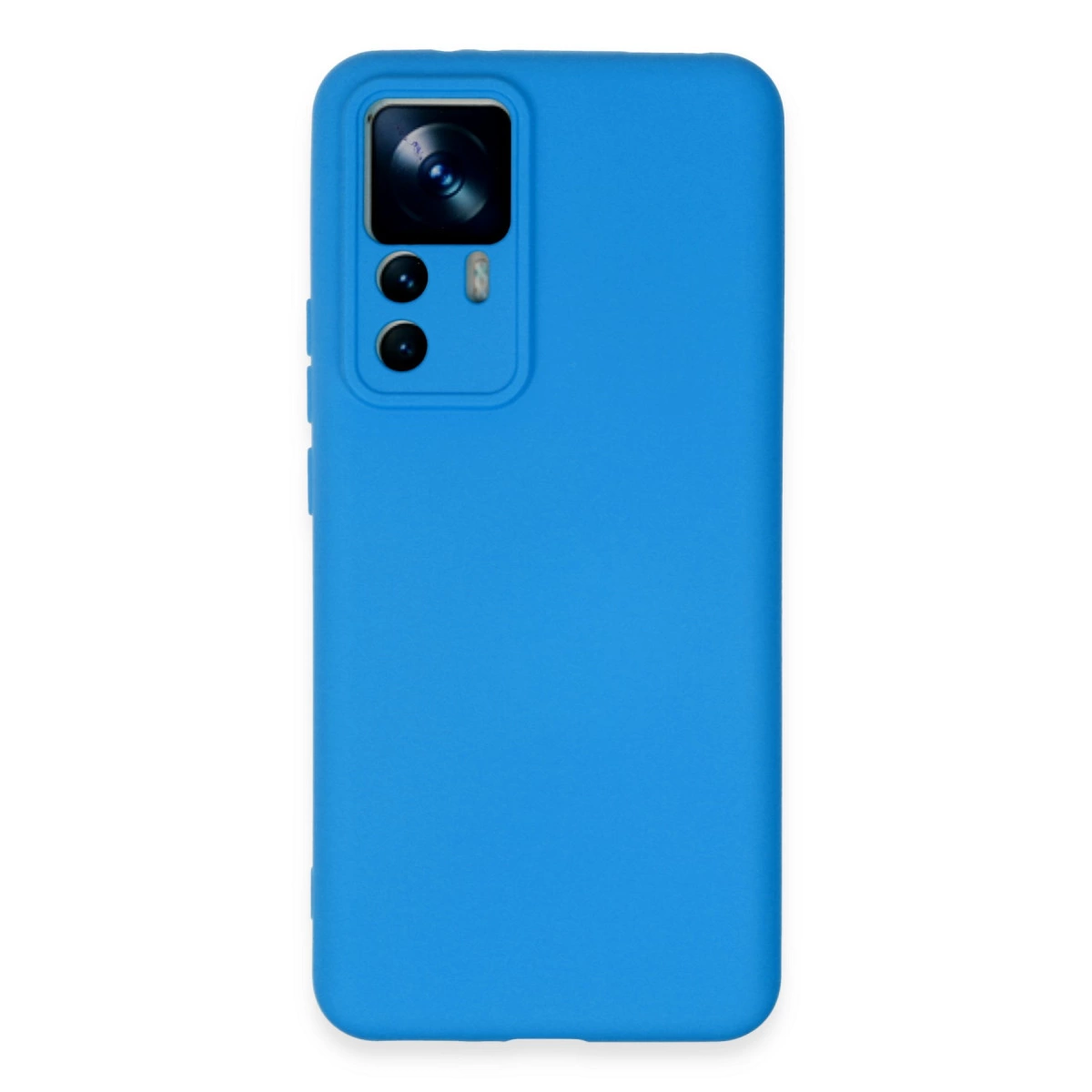 NEWFACE Xiaomi Mi 12t Pro Uyumlu Nano İçi Kadife Silikon Telefon Kılıfı Mavi