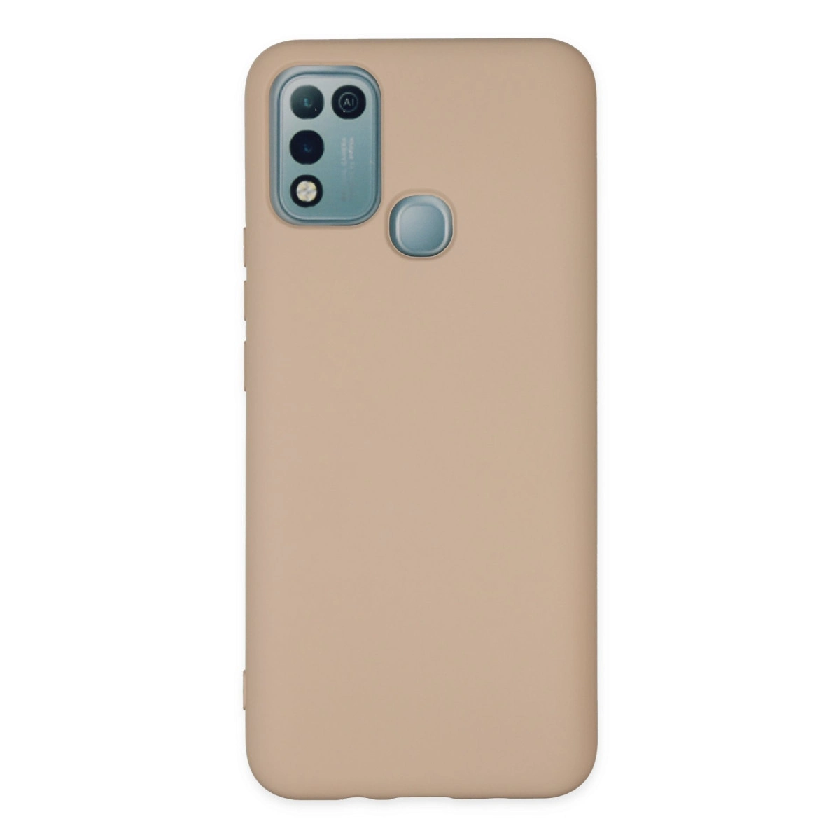 NEWFACE Infinix Hot 10 Play Uyumlu Nano İçi Kadife Silikon Telefon Kılıfı Pudra
