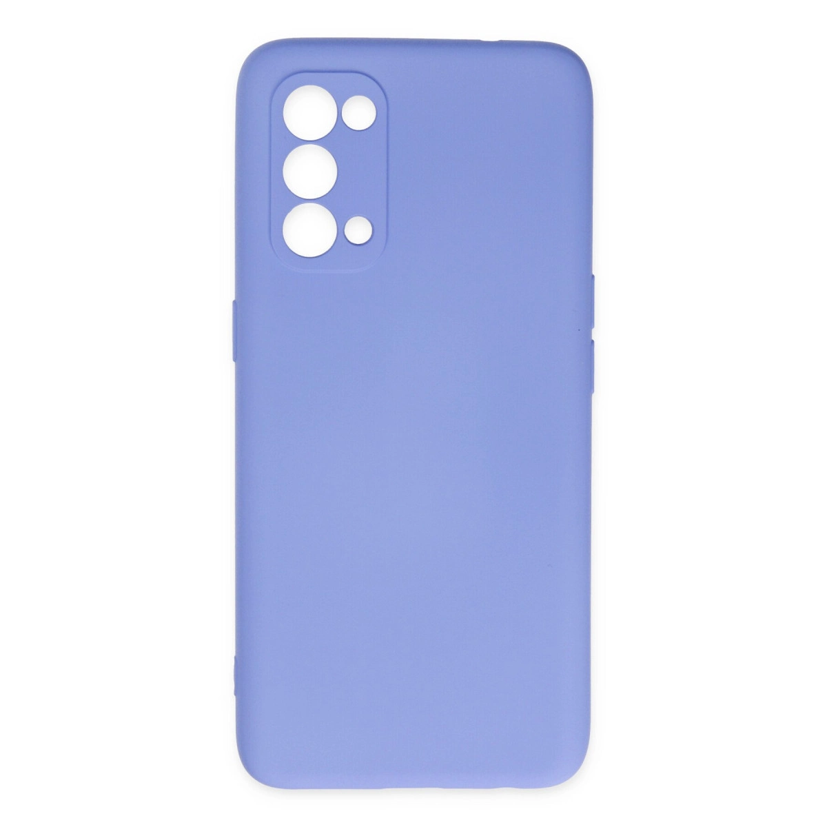 NEWFACE Oppo Reno 5 Uyumlu Nano İçi Kadife Silikon Telefon Kılıfı Lila