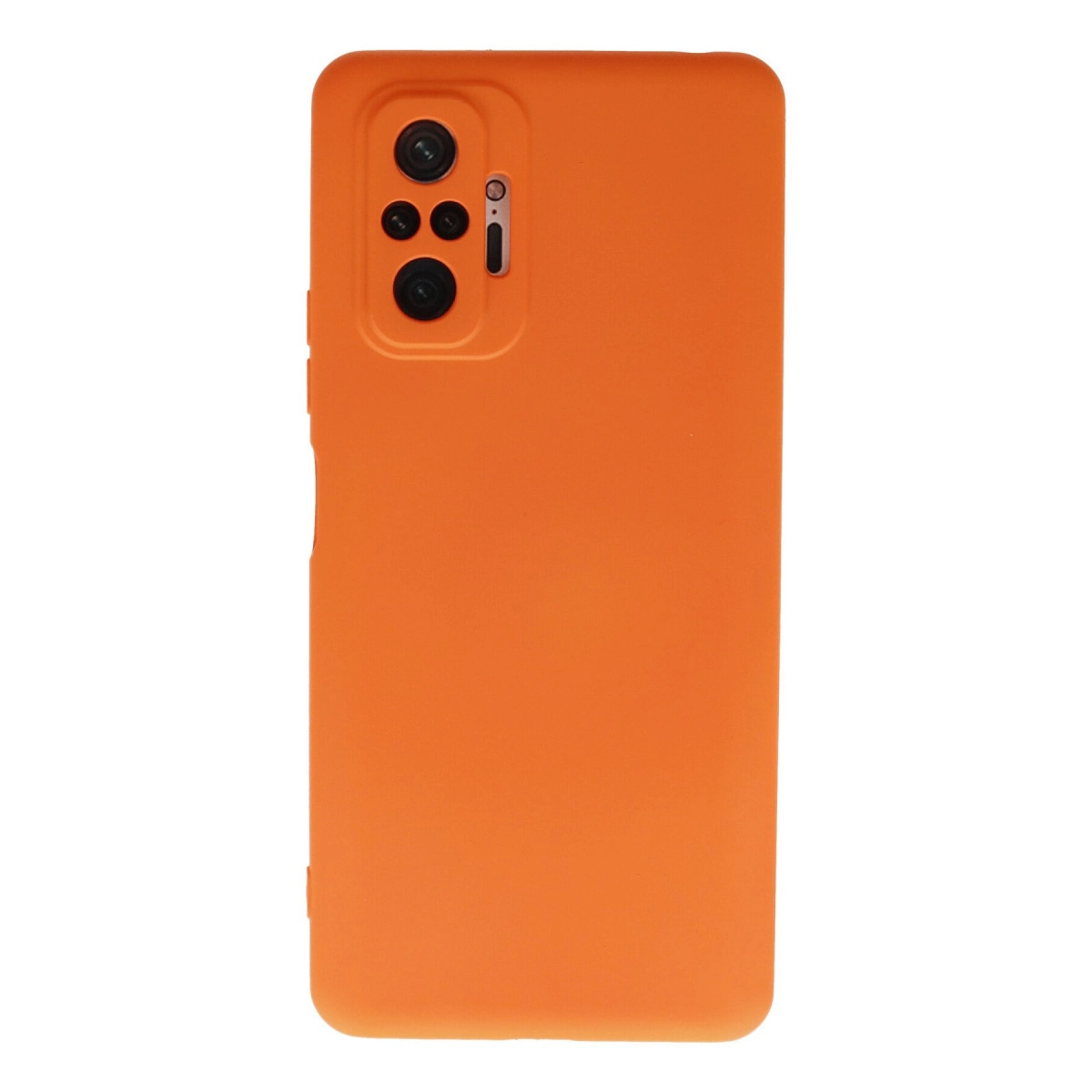 NEWFACE Xiaomi Redmi Note 10 Pro Uyumlu Nano İçi Kadife Silikon Telefon Kılıfı Turuncu