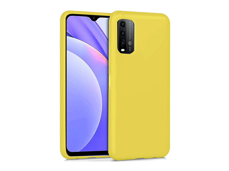 NEWFACE Xiaomi Redmi 9T Uyumlu Nano İçi Kadife Silikon Telefon Kılıfı Sarı