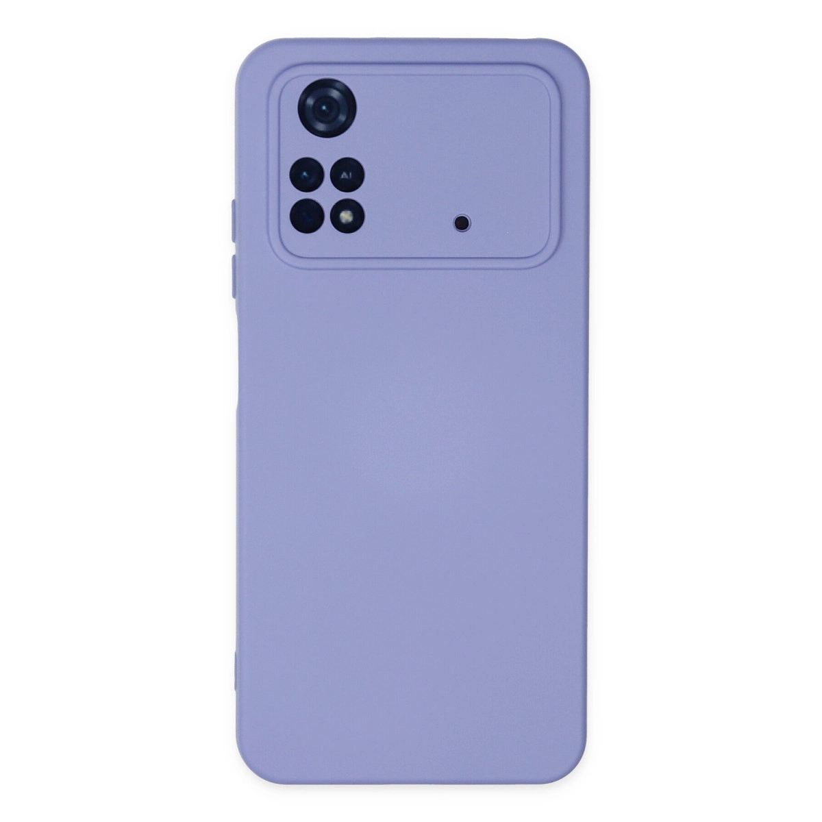 NEWFACE Xiaomi Poco M4 Pro 4G Uyumlu Nano İçi Kadife Silikon Telefon Kılıfı Lila