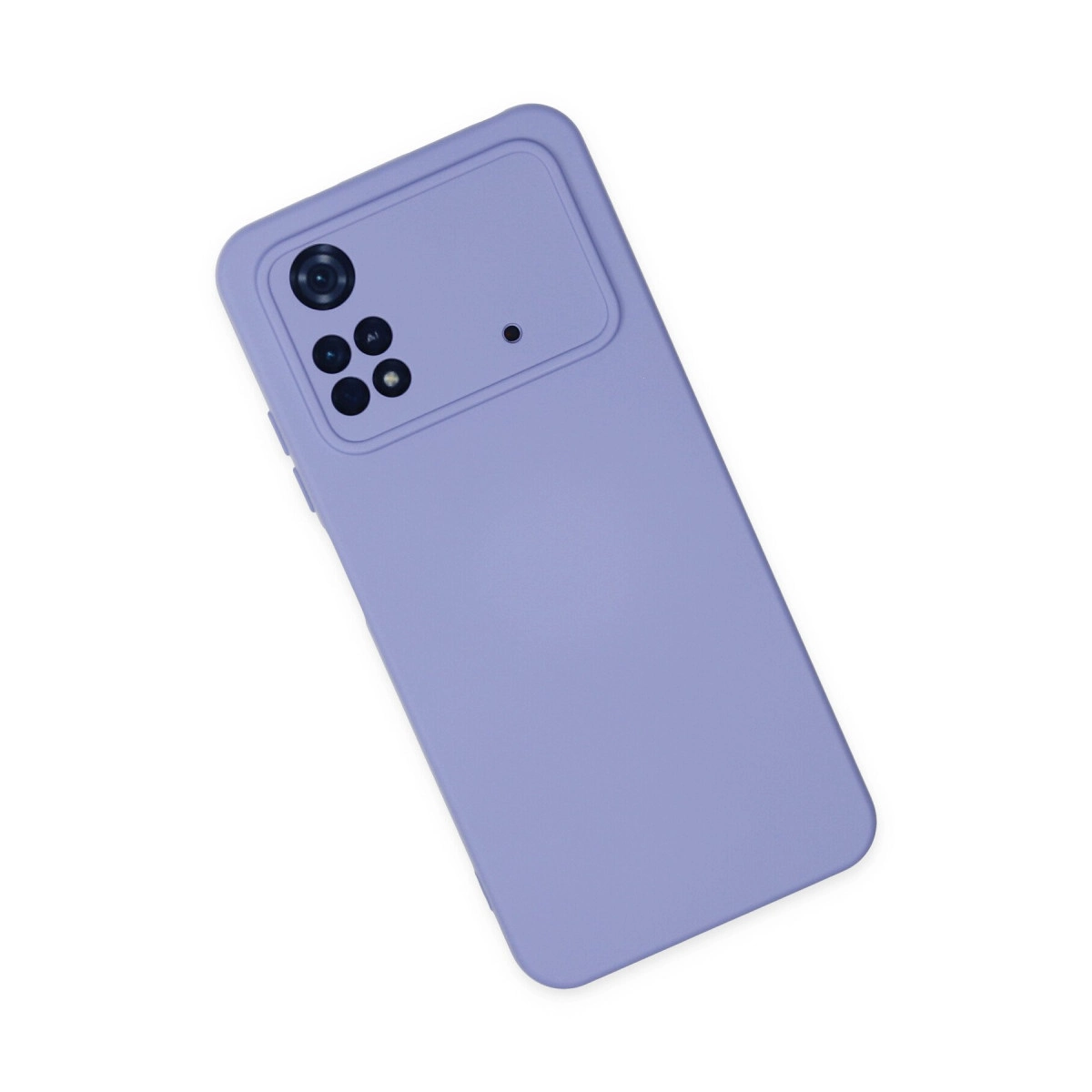 NEWFACE Xiaomi Poco M4 Pro 4G Uyumlu Nano İçi Kadife Silikon Telefon Kılıfı Lila