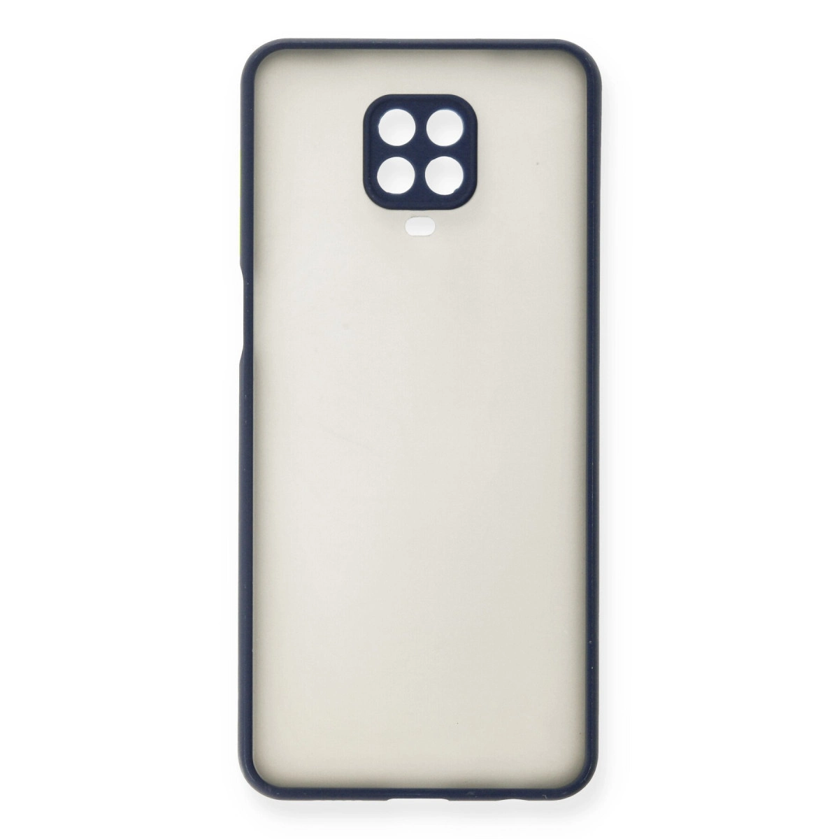 Dört kamera deliği olan siyah çerçeveli şeffaf telefon kılıfı.