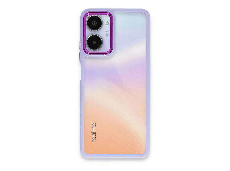 NEWFACE Realme 10 Pro 5G Uyumlu Dora Kapak Telefon Kılıfı Lila