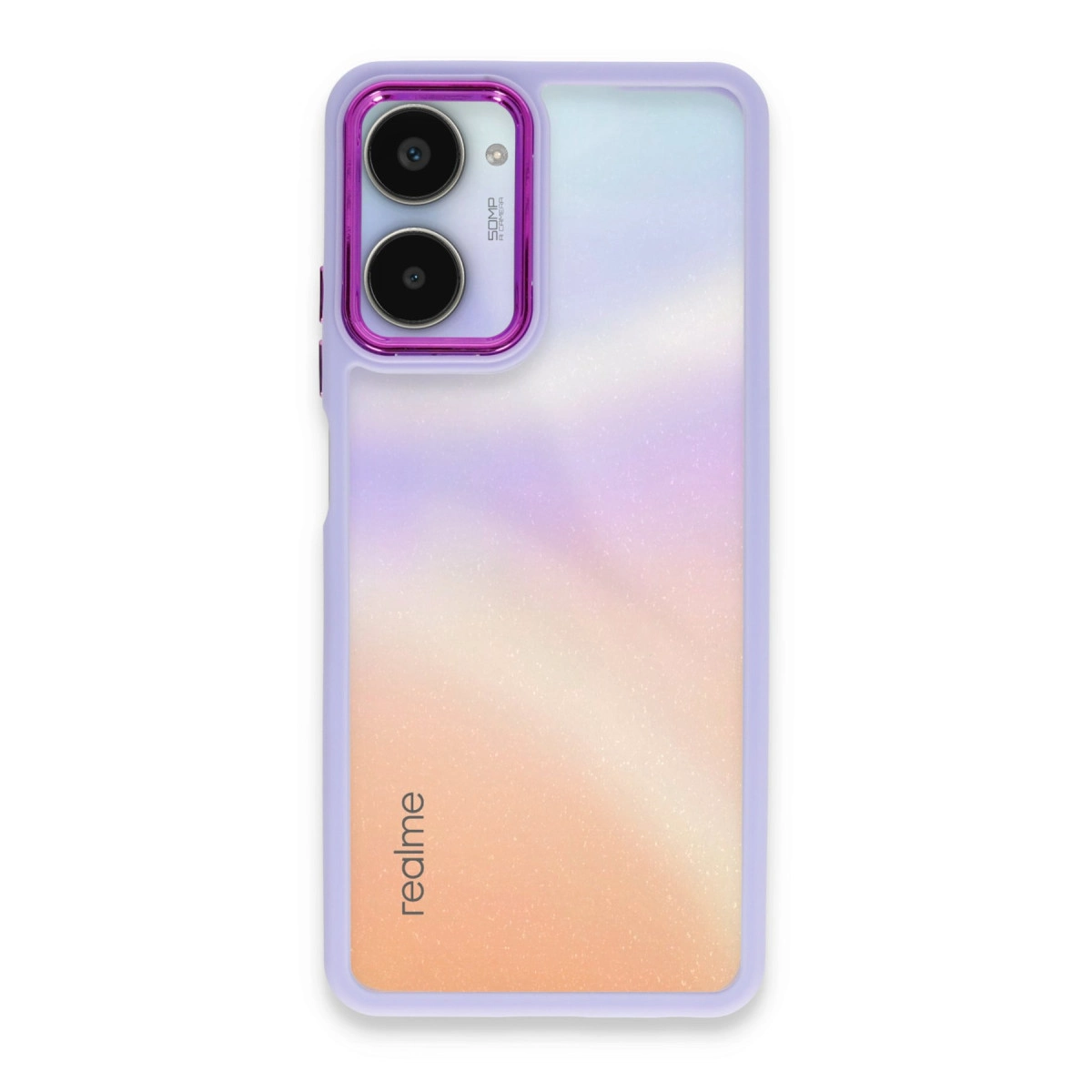 NEWFACE Realme 10 Pro 5G Uyumlu Dora Kapak Telefon Kılıfı Lila