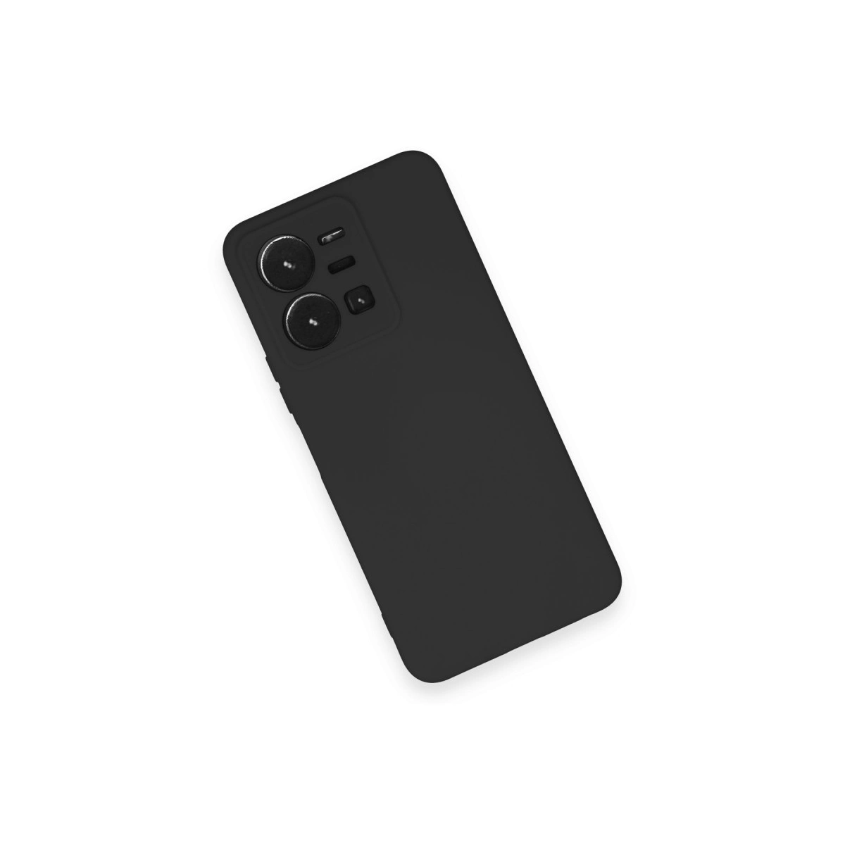 Beyaz zeminde kamera dizilimli siyah akıllı telefon.