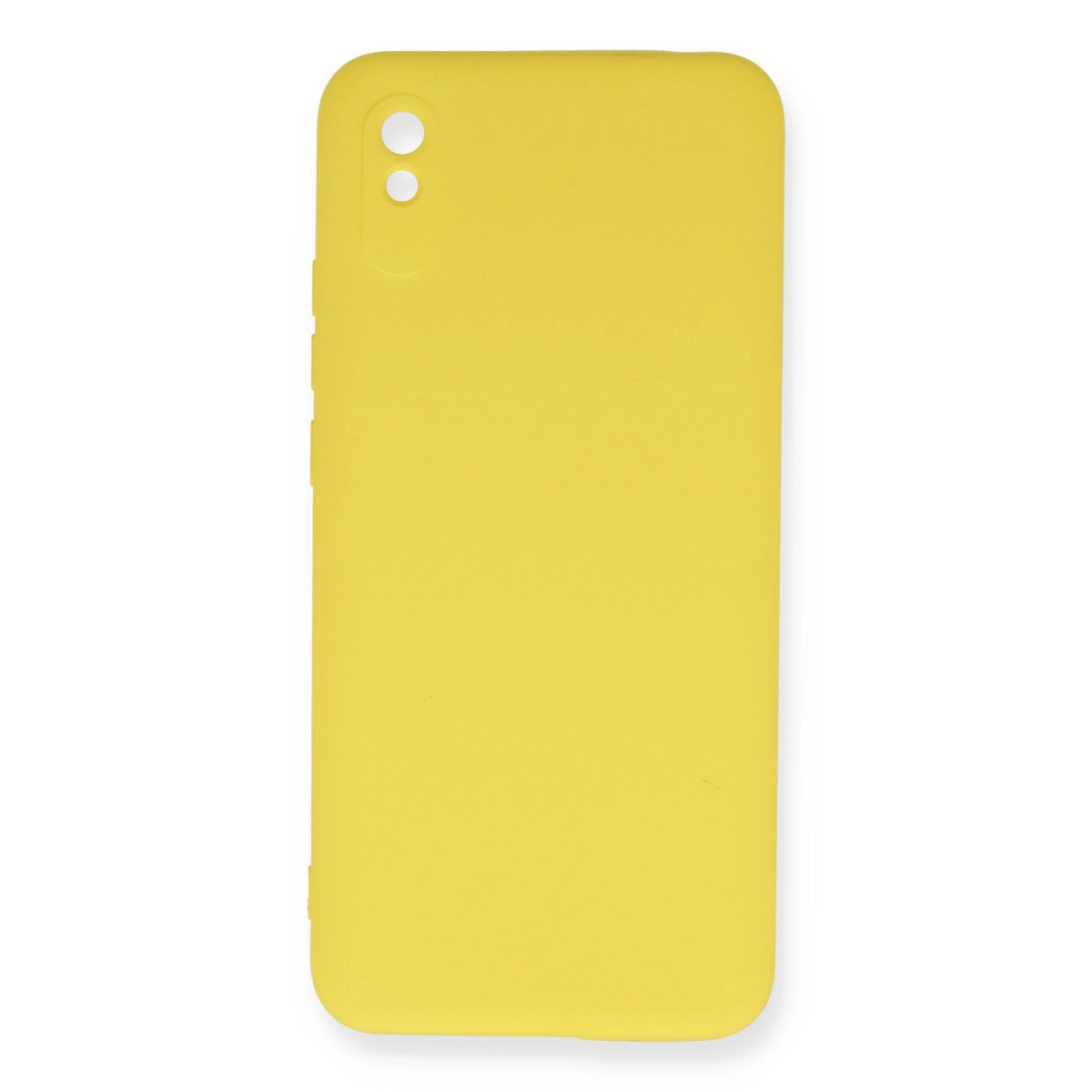 NEWFACE Xiaomi Redmi 9A Uyumlu Nano İçi Kadife Silikon Telefon Kılıfı Sarı