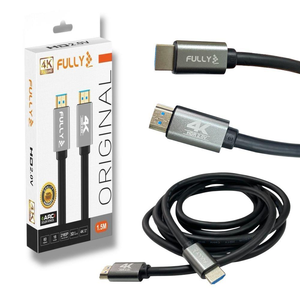 FULLY 4K x 2K 60Hz UHD 2.0V 1.5 Metre HDMI Kablo Çok Renkli