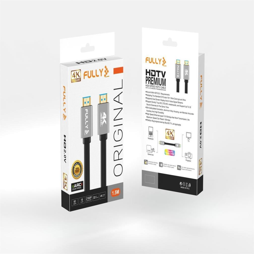 1,5 m HDMI kablo ambalajı, 4K destekli ve "Orijinal" yazılı.