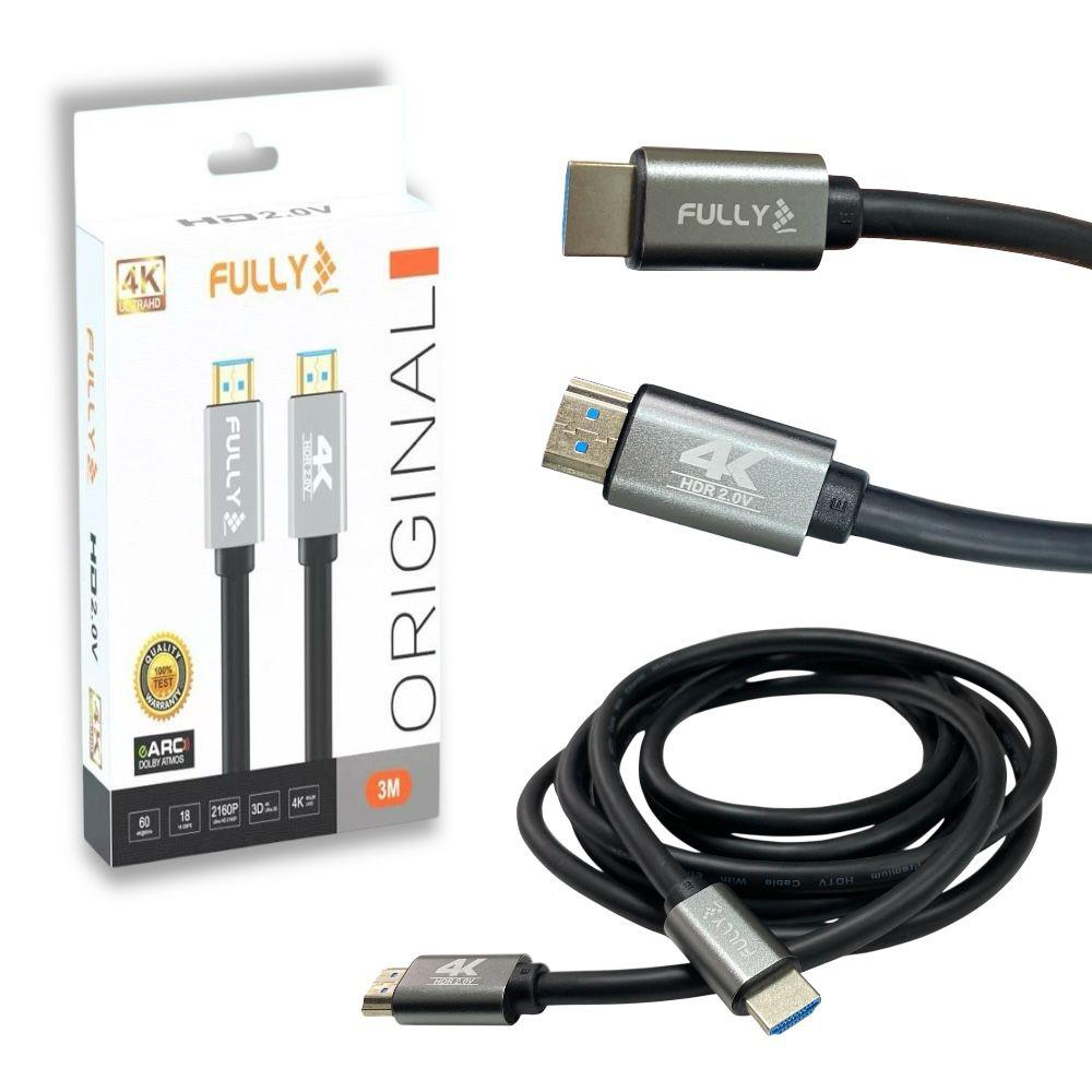 FULLY 4Kx2K 60Hz UHD 2.0V 3 Metre HDMI Kablo Çok Renkli