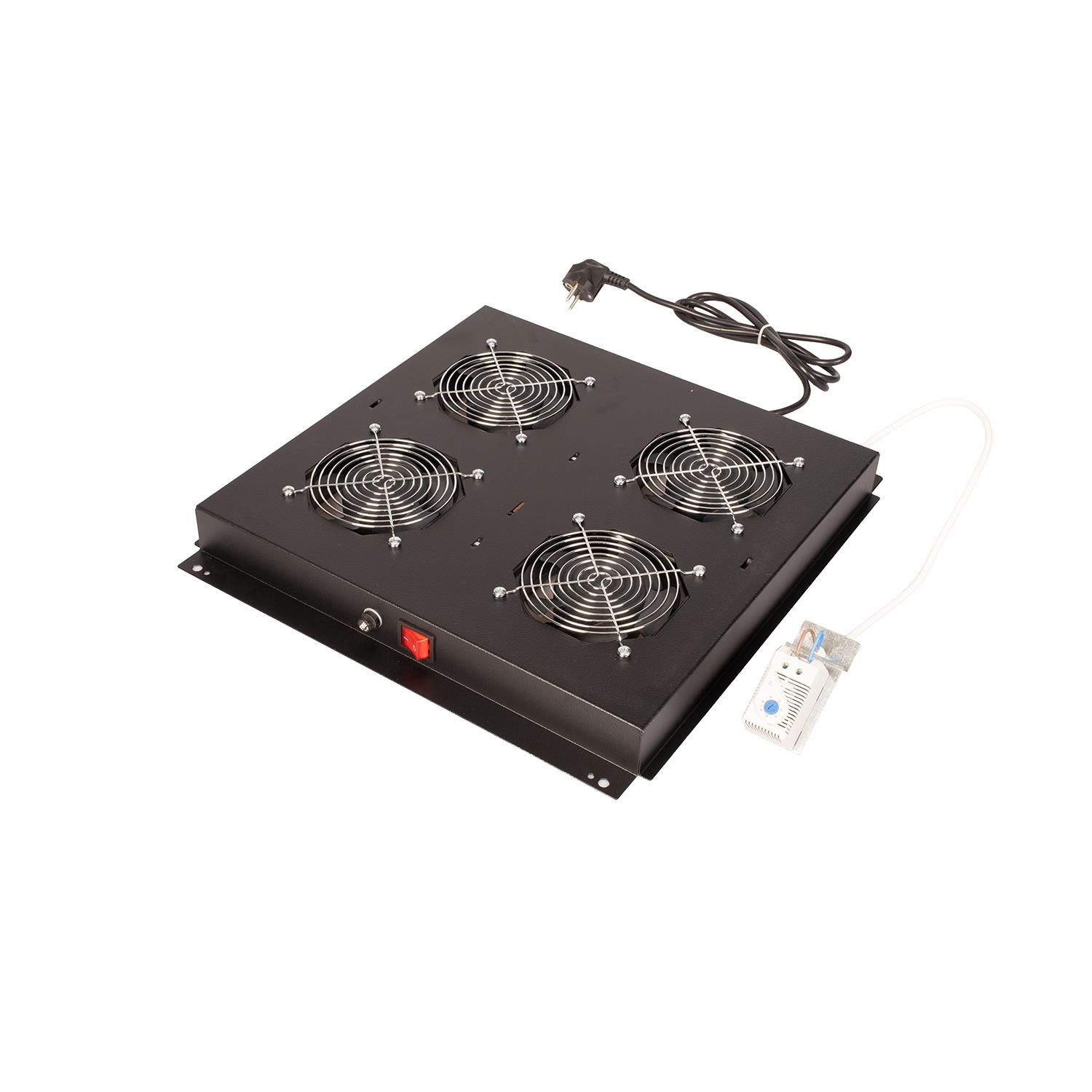 LANDE 4 Fanlı Fan Modülü – Termostatlı Fan Modülü Siyah