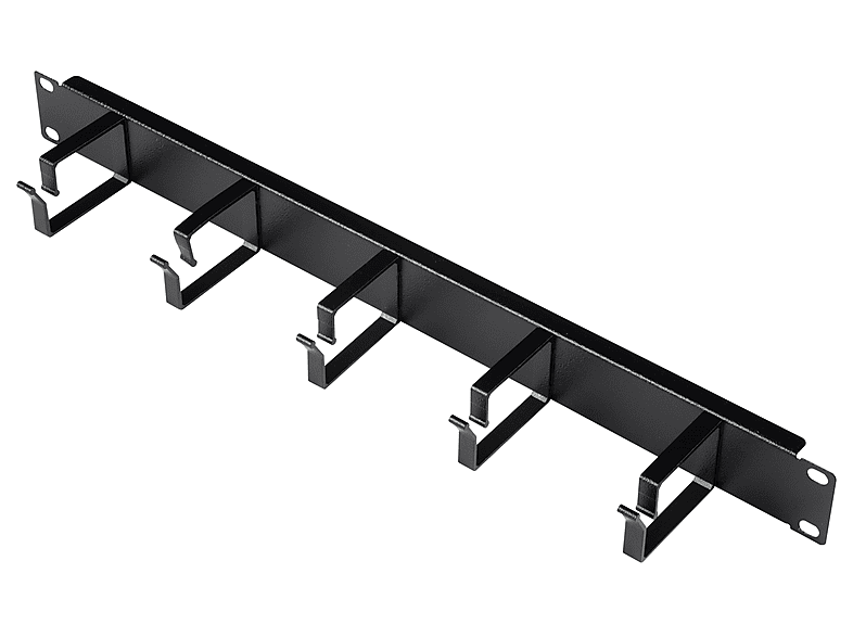 LANDE 19” 1U Metal Kablo Düzenleyici (5 Kancalı) Kablo Düzenleyici Siyah
