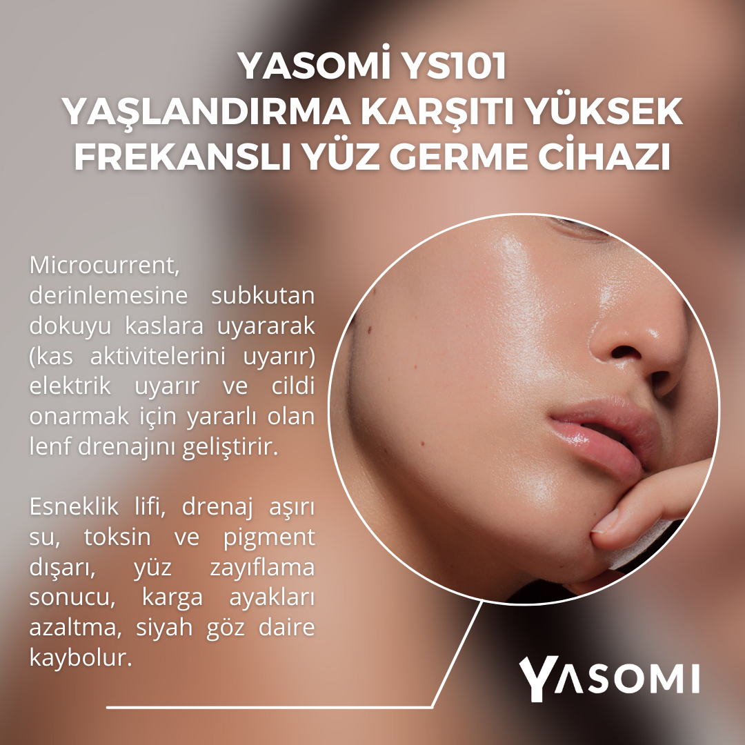 Pırıltılı cilde ve pamuk pedine sahip yüzün yakın çekimi.